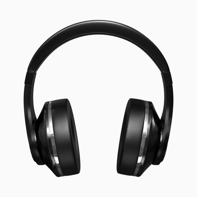 Wireless over ear headphones with microphone