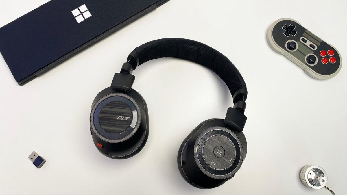 plantronics noise cancelling headset